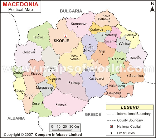 macedonie politique carte